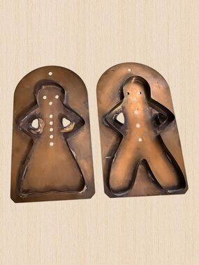 Vintage Copper Gingerbread Man & Woman Cookie Cutters